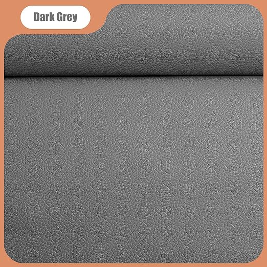 6 Pcs Leather Repair Patch, 8 in x 12 in Self Adhesive Leather Repair Tape with Wear-Resisting, Waterproof, PU Leather Repair Tape for Furniture, Couches, Car Seats, Chair (Dark Grey)