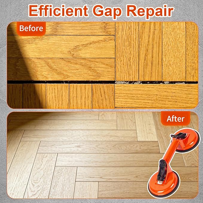 Laminate Floor Gap Repair Tool,Suction Cup Lifter with Rubber Mallet,Floor Gap Repair Kit, Floor Gap Fixer Tool for Laminate Floor Gap Repair for Floating Wood Floors and Moving Glasses