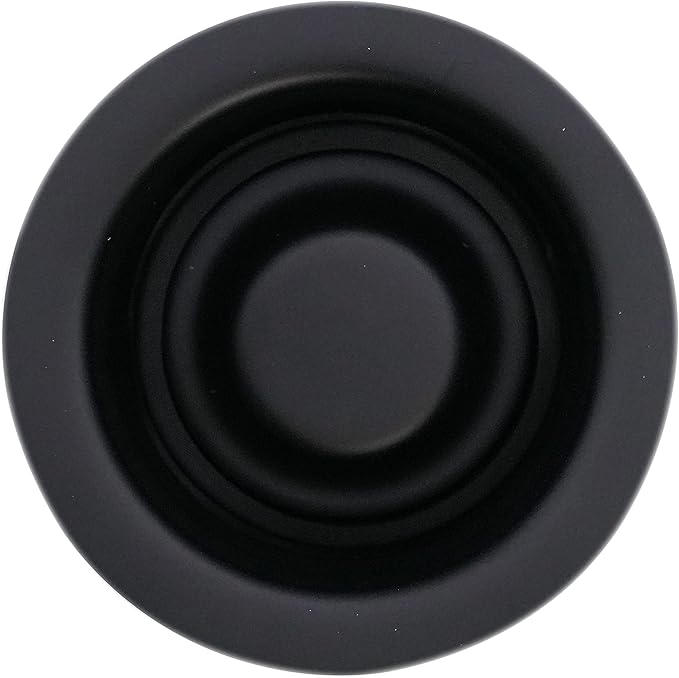 Westbrass D2089-62 4-1/4" Kitchen Sink Waste Disposal Drain Flange and Stopper, Matte Black
