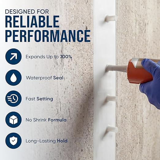 Concrete Crack Injection Kit – DIY Basement Wall Crack Repair – Polyurethane Leak Seal System – Stops Active Water Leaks in Foundation Walls – Easy No-Dig Injection Repair Kit - Ideal for DIY Projects