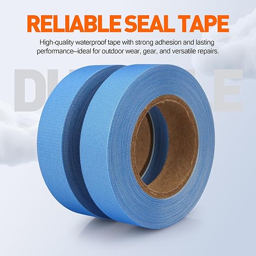 TPU Seam Sealing Tape – Waterproof Heat-Seal Fabric Repair Tape for Tents, Outdoor Gear, and Apparel, 0.79 in x 5.47 yd, Blue