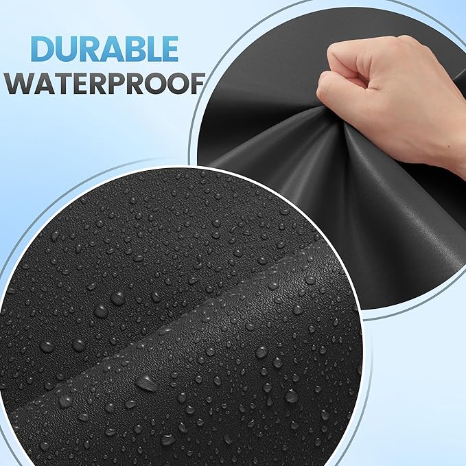 Leather Repair Patch Tape Kit, 16" x 30" Self Adhesive Leather Repair Patch for Furniture, Vinyl Leather Repair Kit for Car Seat, Chairs, Couch, Sofa, Boat Smooth Black