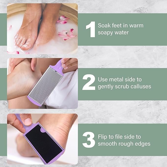 Lilac Callus Remover Tool – Professional Foot File & Callus Shaver for Feet | Premium Dead Skin Remover for Calloused Feet | Pedicure Foot Care Tool for Women – Smooth & Soft