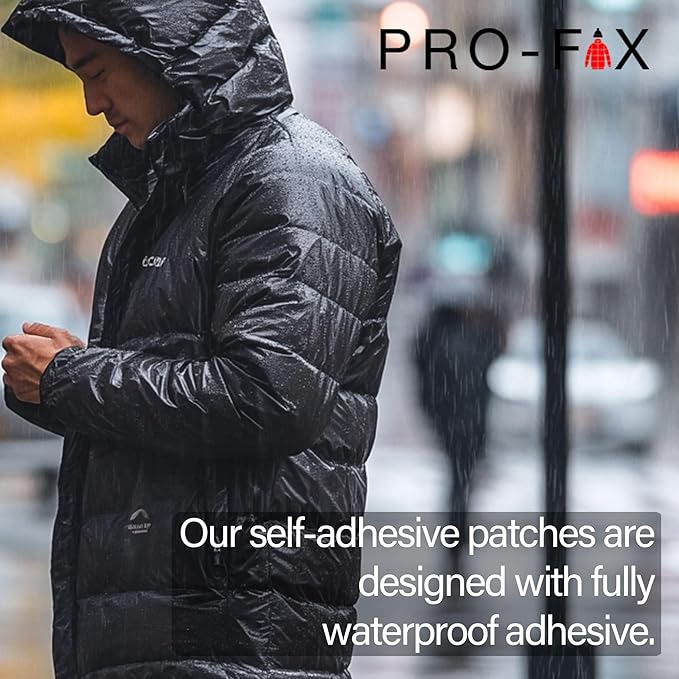 Self-Adhesive Waterproof Repair Patch Kit - 30-Second Fix for Down Jackets, Tents, Sleeping Bags, Backpacks, Outdoor and Camping Gear - Pre-Cut Nylon, Multiple Colors (Silver)