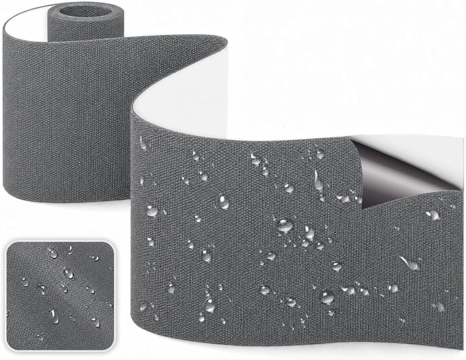 Canvas Repair Tape, Heavy Duty Waterproof Self-Adhesive Fabric Repair Patch for Tent, Sofa, Boat Covers, Chairs, Awning & Camping Outdoor Gear, 3.9"x63", Darkgrey