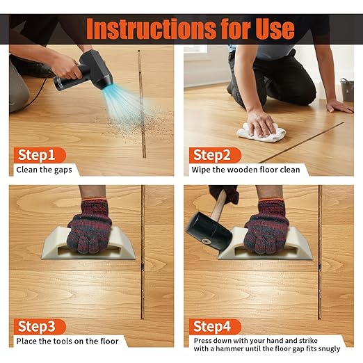 Floor Gap Fixer Tool, Plank Grabber for Vinyl Plank, Laminate, LVP, LVT, Hardwood, Engineered Wood Flooring Repair