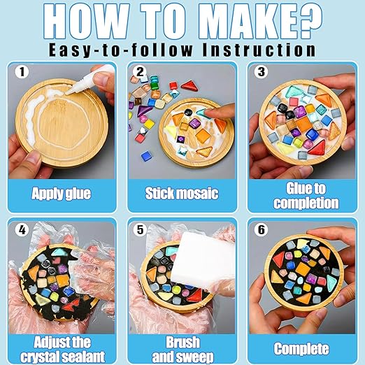 Mosaic Crystal Grout, Mosaics Tile Tools, Mosaic Tile Accessories – Essential for Handmade Grouting and Perfect for DIY Craft Projects (Black, 4.5oz)