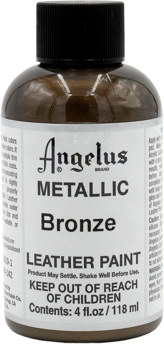 Angelus Metallic Leather Paint, 4 oz., Bronze