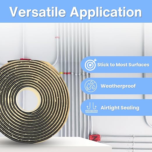 Conduit Butyl Tape for Leakmaster Anderson Manufacturing - BT15 Butyl Sealant Tape for Leak - Underwater Seal Tape w/o Messy Butyl Caulk Guns - Moldable Butyl Rubber Sealant Gap Filler (15 ft. Roll)