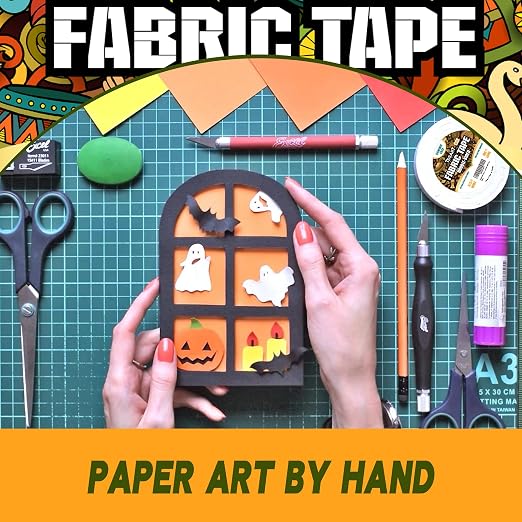 Fabric Tape M15 - Sticky Double-Sided Tape Strong Adhesive Cloth Leather Tape Press-on Tape, No Sewing or Ironing, Gluing, Alterations and Hemming- 3/5inch Wide 180FT Long