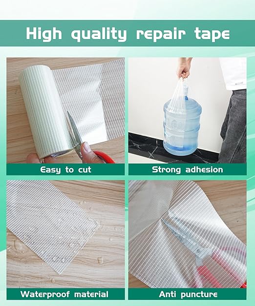 Heavy Duty Waterproof Tape Fits for RV Awning Repair、Canvas Repair、Tent Repair、Boat Covers Repair、Prevent Tear Repair 、Vinyl Repair 、Fabric Repair、Tarp Repair Etc,6 Inch Wide 35 FT Long
