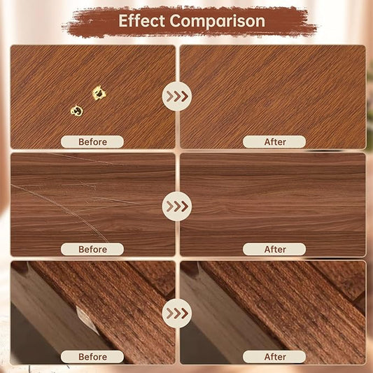 A-HEYIDA Wood Filler Putty Sticks -16 Colors Wax Crayons & 8 Furniture Marker Touch-Up Pens for Wood Floors & Cabinet Scratches, Cracks and Nail Holes - Laminate Floor Repair Kit