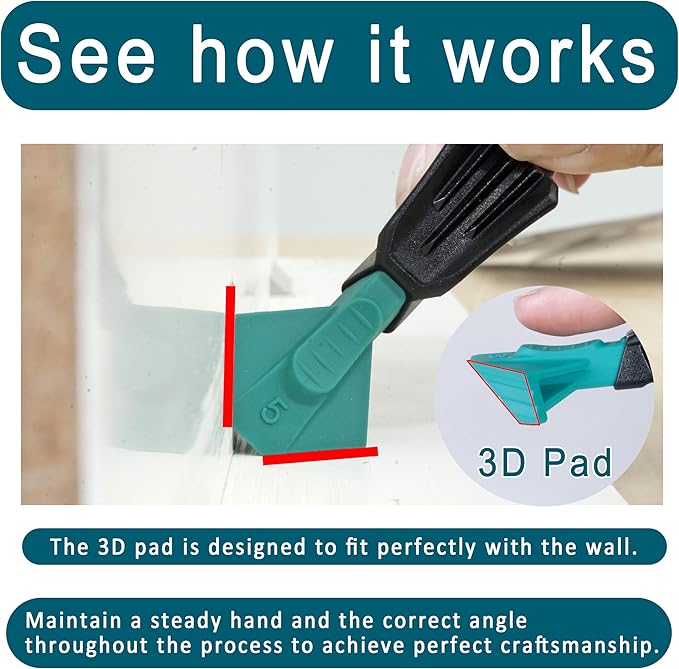 ORXPLUS TOOLS Silicone Caulking Tool Kit Silicone Sealant Finishing Tool for Silicone Sealant Grout Finishing Sealing (Palm Silicone Caulking Tool)