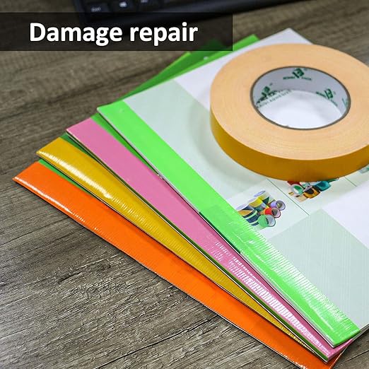 BOMEI PACK Yellow Duct Tape 1inch, Heavy Duty Strong Waterproof Industrial Color Duct Tape 9.0mil x 60yds for Packing and Repairing