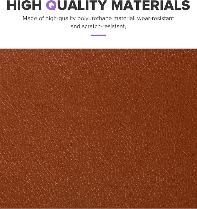 2PCS Leather Repair Patch,Car Accessories Universal PU Vinyl Self Adhesive Leather Repair Patch for Car Upholstery Seat,Ideal for Covering Tears,Scratches (Brown)