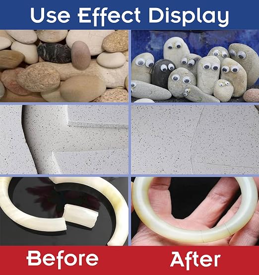 LOOCTOT 30g Stone Glue,Marble Glue,Super Instant Glue Bonding Between Stones,Glue for Granite,Artificial Stone and Tile Products Repair,Waterproof Clear