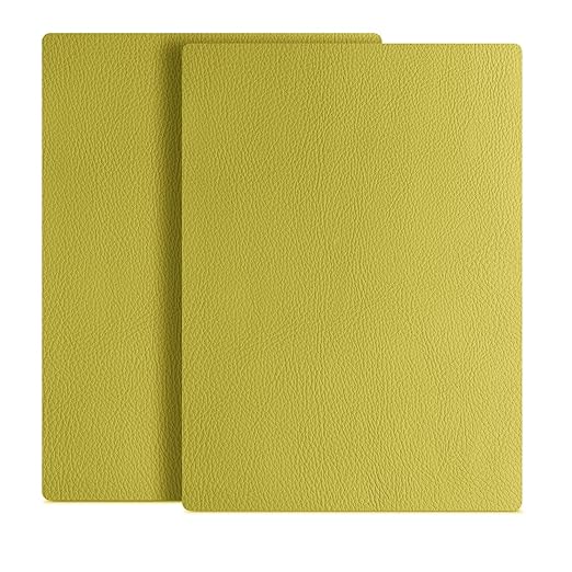 ILOFRI Leather Repair Patch 8x11 inch 2 Pcs, Durable Self Adhesive Vinyl and Leather Repair Kit for Couch, Car Seats, Boat Seat, Furniture, Upholstery, Auto Interior, Sofa, Chair - Green