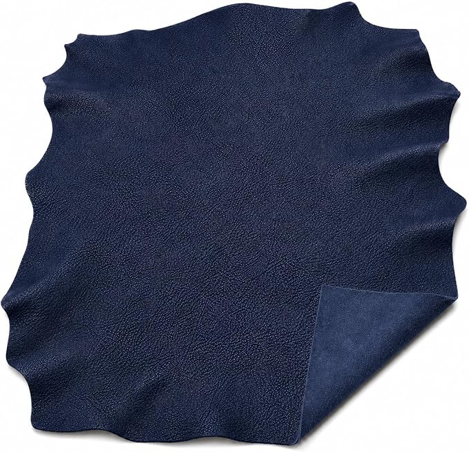 REED Leather HIDES - Cow Skins (100 Square Foot, Navy) | Arts and Crafts