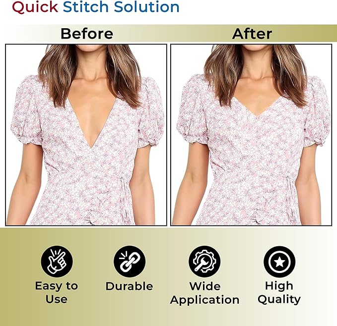 Stitch Gun for Clothes (Quick Fix Tool, Not a Sewing Machine), Handheld Clothing Tag Gun for Quick Clothing Repairs Includes 6 Needles, 1000 Black & 1000 White Fasteners (Pink & Blue)