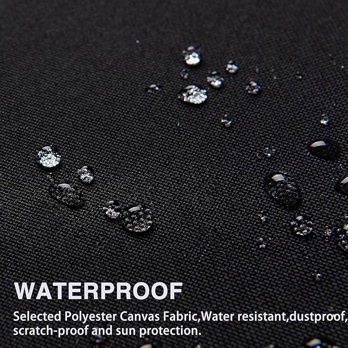 Gheeidau Canvas Repair Patch 9×11 Inch 3Pcs Waterproof Self-Adhesive Fabric Repair Patch for Tents,Boat Cover,Pop Up Canopy,Patio,Bags,Car Seats,Sofas,Furniture Cover(Black)