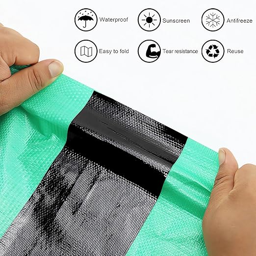 Waterproof Tape Heavy Duty, Tear Resistant Adhesive Tape for Outdoor Repair, Strong Duct Tape for Canvas, Tarp, Tent, Boat Cover, Awning, Vinyl, Plastic - All Weather UV Resistant Patch Kit, Black