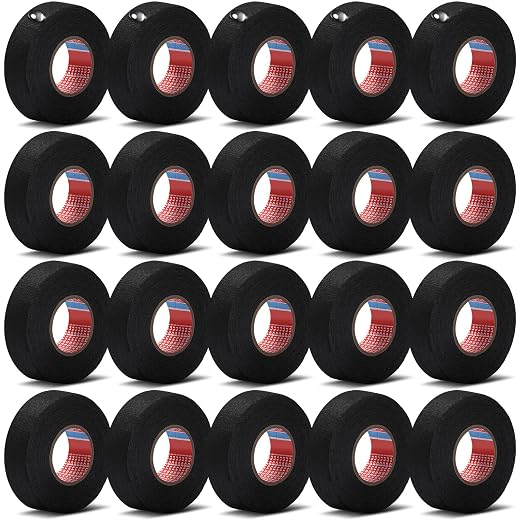 Outus Wire Harness Cloth Electrical Tape Wire Loom Harness Automotive Heat Proof Cloth Tape for Automotive Electrical Wrap Protection Insulation Cable Fixed(20 Roll,3/4 Inch X 49.2 ft)
