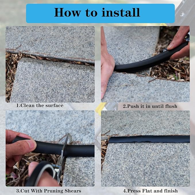 Concrete Expansion Joint Filler, 5/8" Expansion Joint Repair Replacement, Concrete Crack Repair, Backer Rod, Flexible Foam Rubber Seal, Rubber Strip for Sidewalk, Driveway, Walkway, Doors, Windows