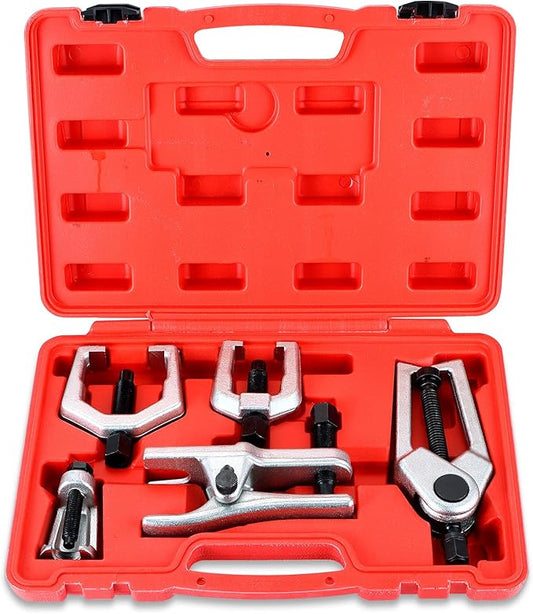 5-in-1 Ball Joint Separator | Pitman Arm Puller Tie Rod End Tool Set for Front End Service, Splitter Removal Kit Ball Joint Removal Tool