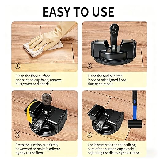 Floor Gap Fixer Tool,Heavy Duty Floor Gap Fixer Tool with Enhanced Suction Cup,Flooring Gap Repair Tool for Laminate, Vinyl, Wood & Tile Flooring,Laminate Plank Gap Repair Tool