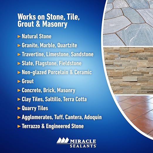 Miracle Sealants 511 Seal & Enhance Premium Enhancing Sealer for Stone & Tile, Pint, 6 Pack