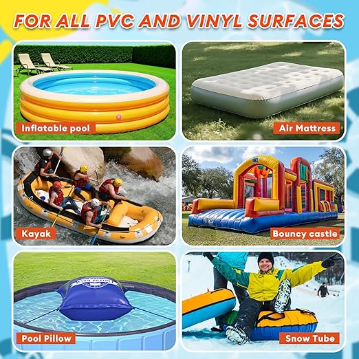 EPN Vinyl Cement, High Strength Vinyl Glue, Waterproof Pool Liner Repair Kit for Inflatables, Air Mattress, Swimming Ring, Tent, Bounce House, Inflatable Toys, Kayak