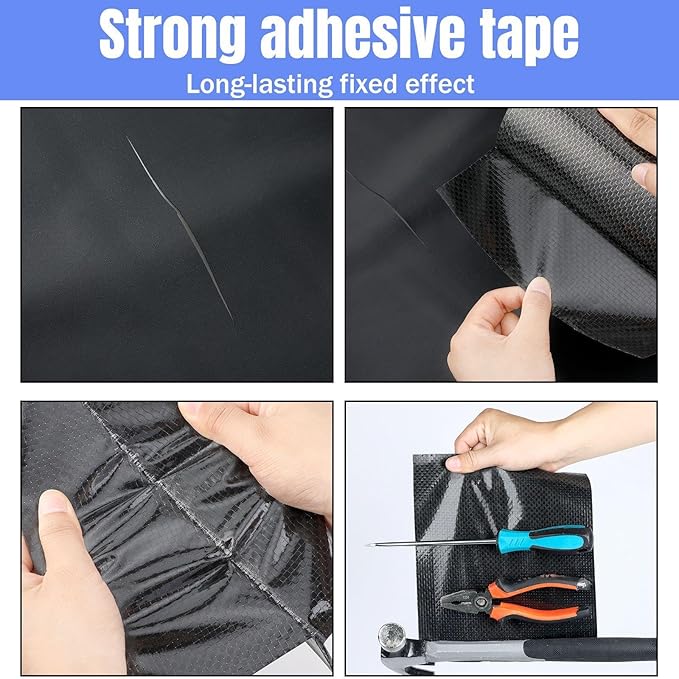 Frienda RV Underbelly Tape RV Underbelly Material Corrugated Waterproof Flex Mend Repair Belly Tape Thick Adhesive Patch Fabric Sealing for Camper Mobile Home Travel Trailer Repair(6 Inch x 50 Feet)