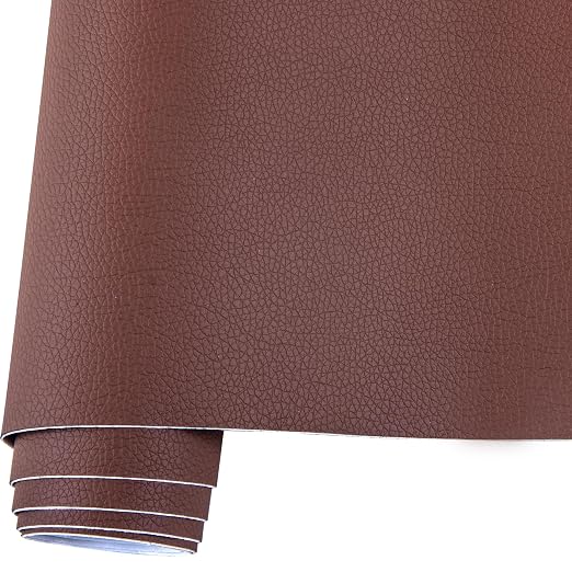HGUAN Leather Repair Patch, 16X54 Inch Self Adhesive Leather Repair, Large Vinyl Patch Tape for Couches, Furniture, Car Seats, Cabinets, Office Chairs (Brown)