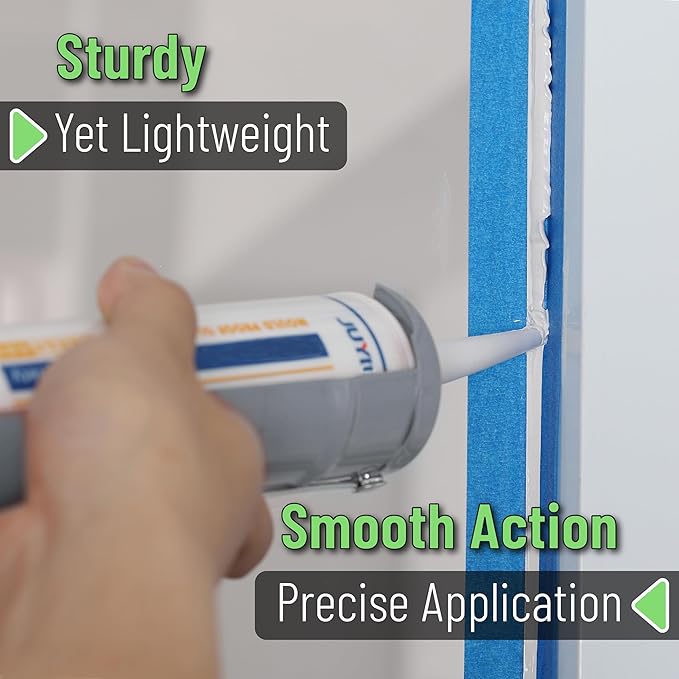 Bates- Caulking Silicone Gun, 10:1 Thrust Ratio, Hand Caulking Guns, No Drip
