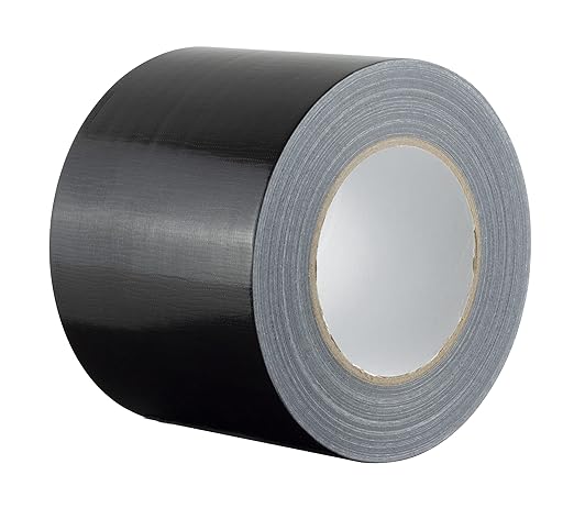 GTSE Wide Duct Tape, Black, 4 Inches x 55 Yards (164 ft), Heavy Duty, Waterproof Repair Tape for Indoor or Outdoor Use, 1 Roll