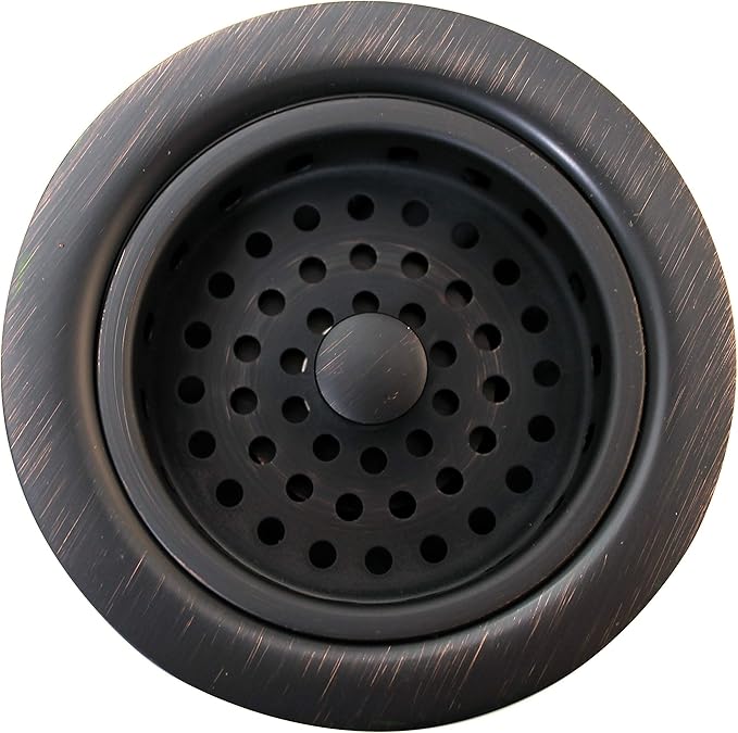 Westbrass D2145-12A 3-1/2" Post Style Large Kitchen Sink Basket Strainer, Antique Bronze (2-Pack)