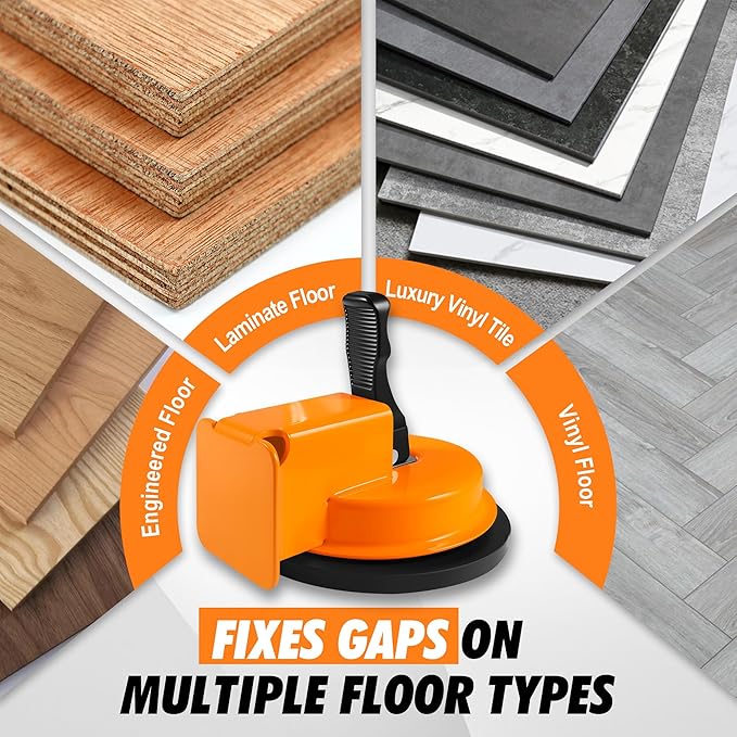 Floor Gap Fixer Tool with Enhanced Suction Cup & Sticky Pads – Easy Laminate, Vinyl & Wood Flooring Gap Repair Tool for Smooth and Textured Floors
