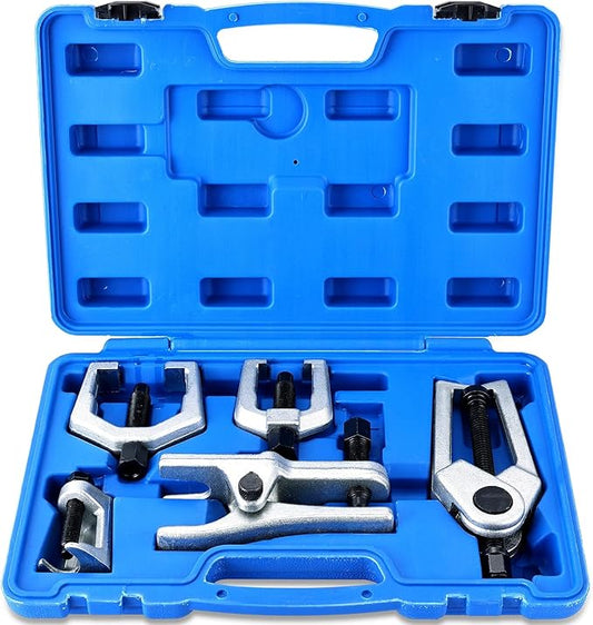 5-in-1 Ball Joint Separator | Pitman Arm Puller Tie Rod End Tool Set for Front End Service, Splitter Removal Kit Ball Joint Removal Tool (Blue)