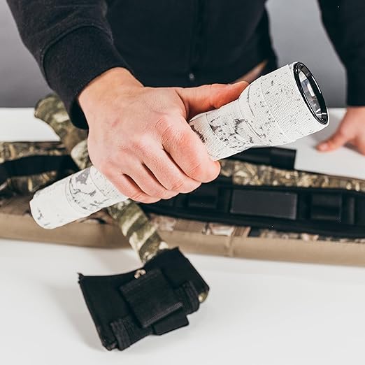 GEAR AID Camo Form Self-Cling and Reusable Fabric Camouflage Wrap, Adds Grip and Shield Hands from Hot or Cold Surfaces to Protect You and Your Equipment, Shadow Grass Blades, 2” x 144” Roll, 1 Pack