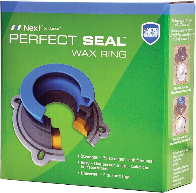 Danco Perfect Seal Toilet Wax Ring | Wax-Free Toilet Seal | Toilet Installation & Repair (10718X)
