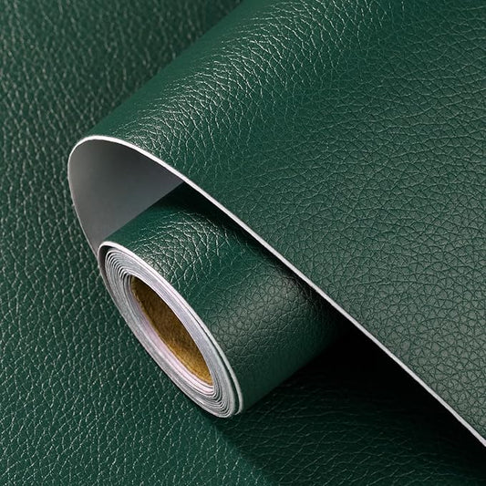 Leather Repair Patch 15.7x240 inch Large Self-Adhesive Leather Repair Tape Vinyl Leather Repair Kit for Sofa Car Seats Chairs Shoes Bags Damaged Leather Furniture (Green)