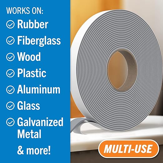 Butyl Tape, RV and Marine Window Seal Kit, Gray Double-Sided Putty Tape, 1/8" x 3/4" x 36 Ft, Waterproof Rubber Caulking for Boat, RV Windows, and Outdoor Sealing