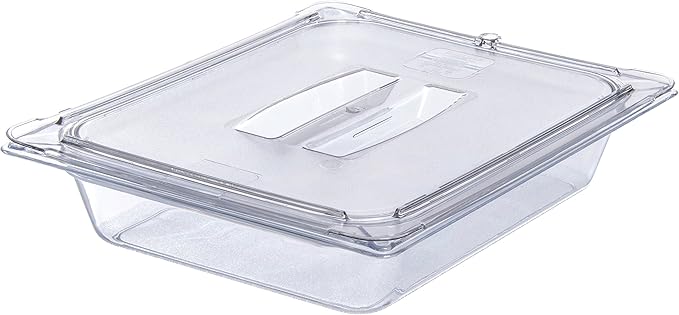 Carlisle FoodService Products Storplus 1/2-Size Food Pan Lid for Catering, Buffets, and Restaurants, Polycarbonate, 12.75 x 10.38 Inches, Clear