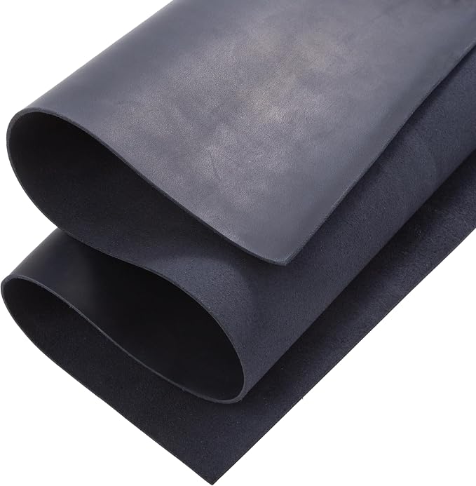 Shkira 12''X24'' Genuine Dark Blue Leather Sheets for Crafts - Square 2.0MM Thick Genuine - Thick Cowhide Pieces Square - Leather Sheet for Arts