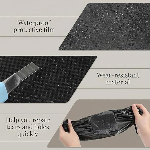 Frienda 6 Inch x 66 Feet RV Underbelly Tape Rv Underbelly Material Corrugated Waterproof Flex Belly Tape Thick Adhesive Patch Sealing Mobile Home Camper Travel Trailer Tear Repair (2 Pack)