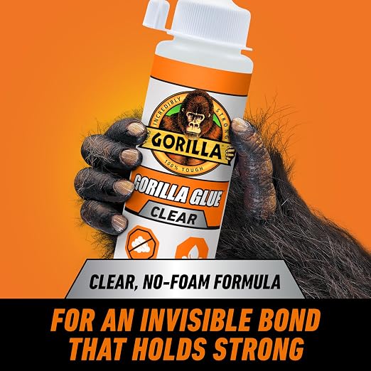 Gorilla Clear Glue, 5.75 Ounce Bottle (Pack of 1) - Crystal Clear, All Purpose, and Water Resistant