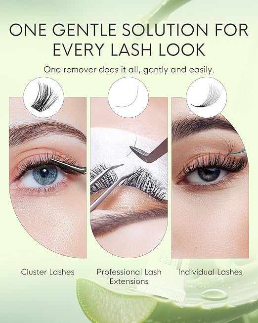 BEYELIAN Eyelash Extension Remover Cream, Light Aloe Flavor Cream,Eyelash Adhesive Remover, Professional Eyelash Extensions Remover for Salon