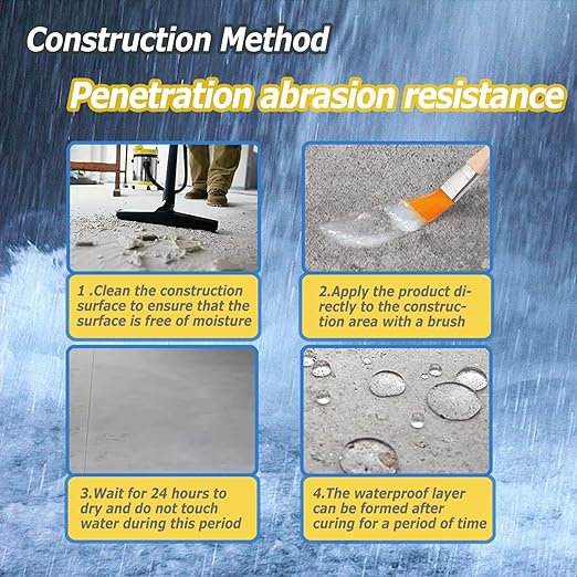 Invisible Waterproof Agent 500g(18oz), Wall Bathroom Roof Waterproof Coating, Transparent Repairing Leak Sealant for Indoor & Outdoor