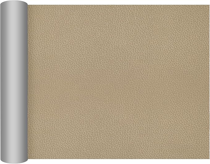 DXBULL Large Leather Repair Patch 35.4x78.7 inch Repair Tape Self-Adhesive for Furniture Sofas Car Seats Chair Couches Handbags Jackets Decorative Home Hotel Wall (Khaki)