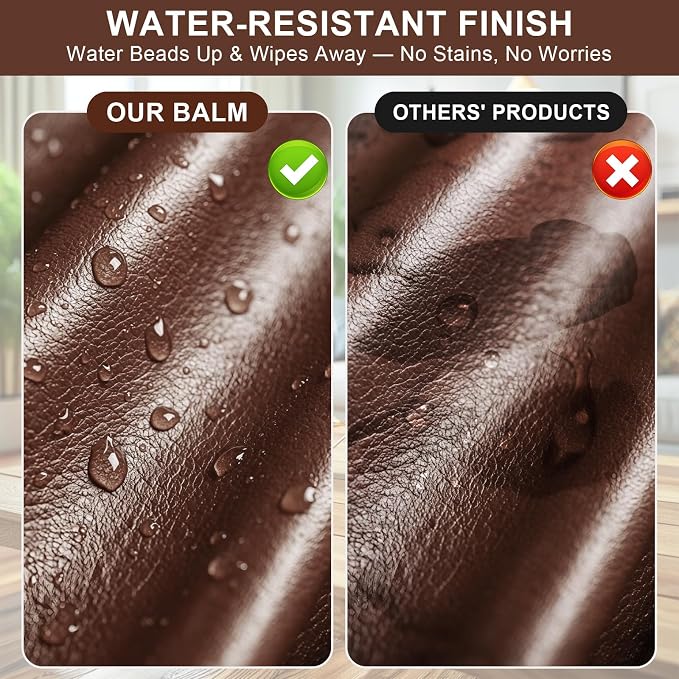 STARTSO WORLD 200Ml Leather Recoloring Balm with 100ML Leather Conditioner, Medium Brown Leather Repair Kit for Furniture, Leather Dye, Leather Scratch Repair, Leather Couch Paint